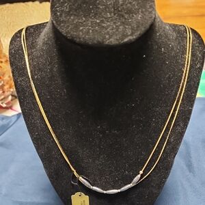 #14 Gold and Black Minimalist Layered Necklaces